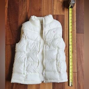 Old Navy Girls Cream Puffer Vest